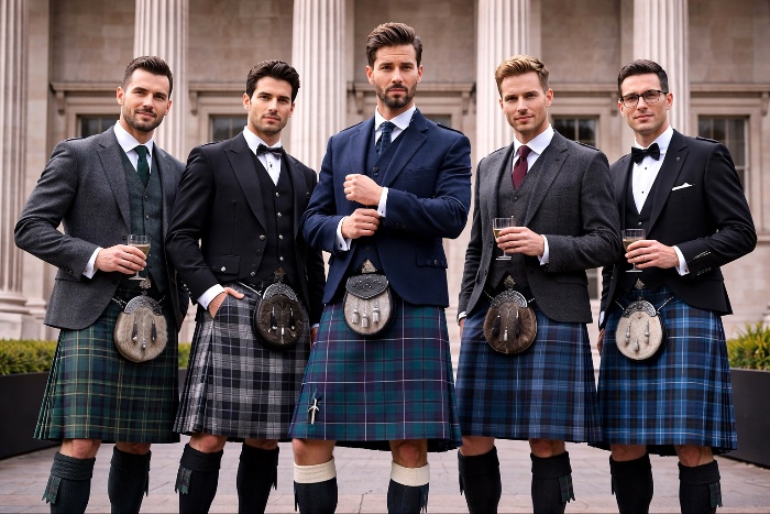 Group kilt hire for formal occassions